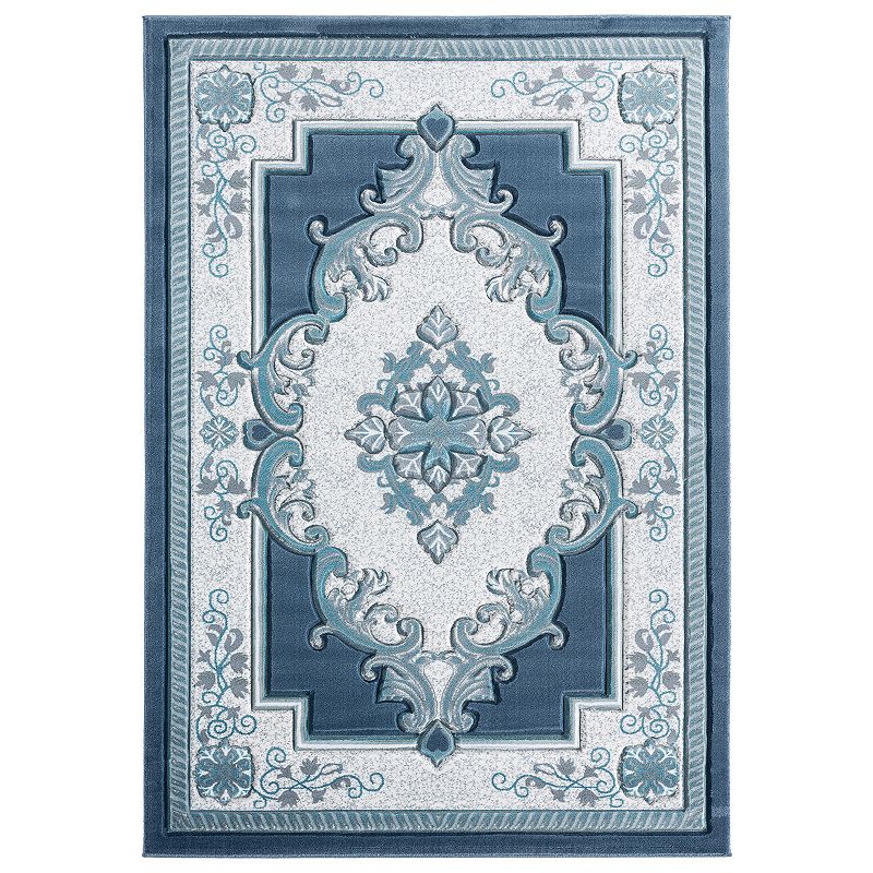 United Weavers Bristol Collection Fallon Rug, Blue, 8X10.5 Ft