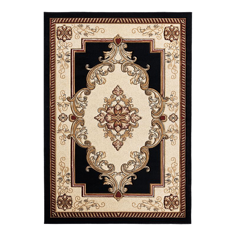 United Weavers Bristol Collection Fallon Rug, Black, 2.5X7 Ft