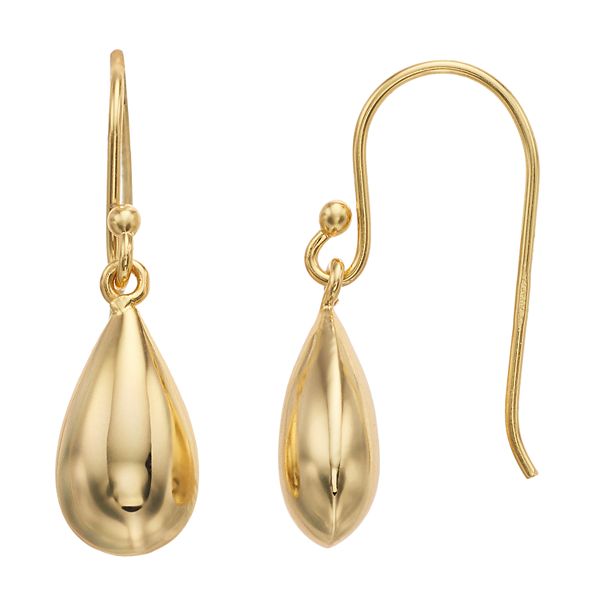 Silver or Gold Raindrop Earrings
