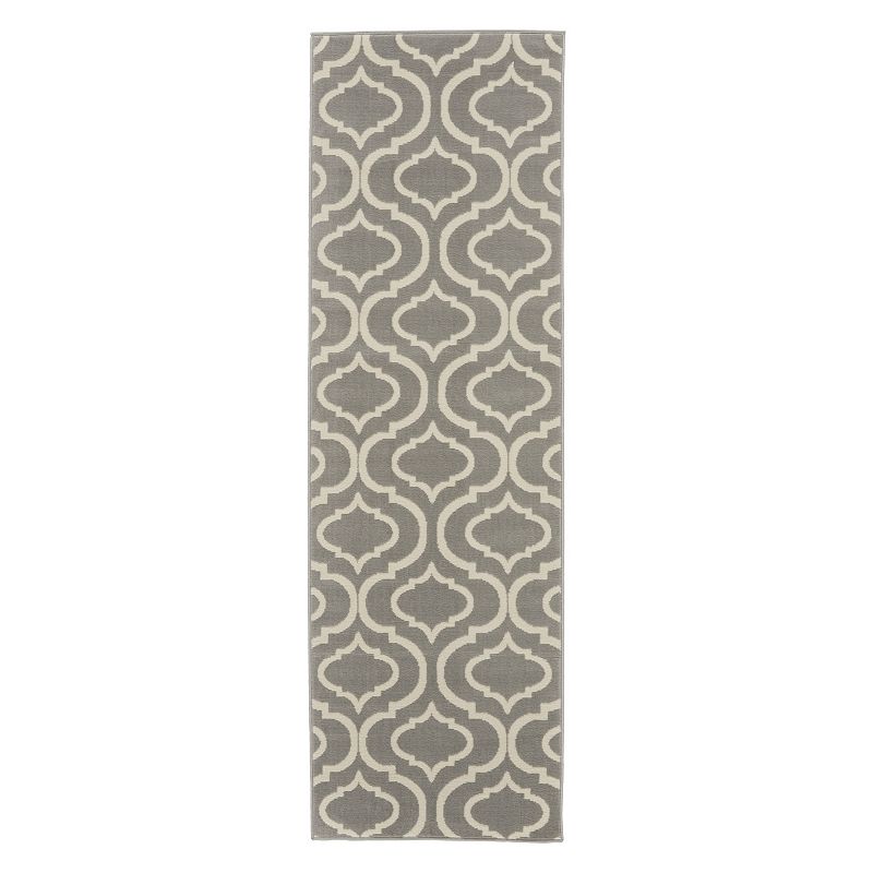 Nourison Jubilant Trellis Grey 6  x 9  Area Rug  (6x9)