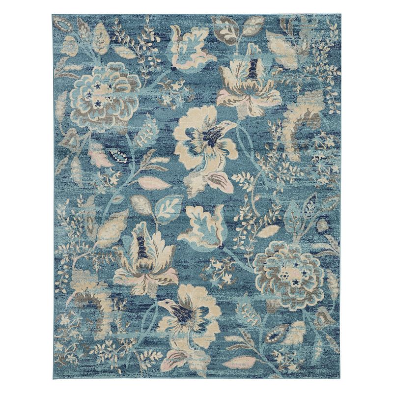 Nourison Tranquil Misha Rug, Blue, 6X9 Ft