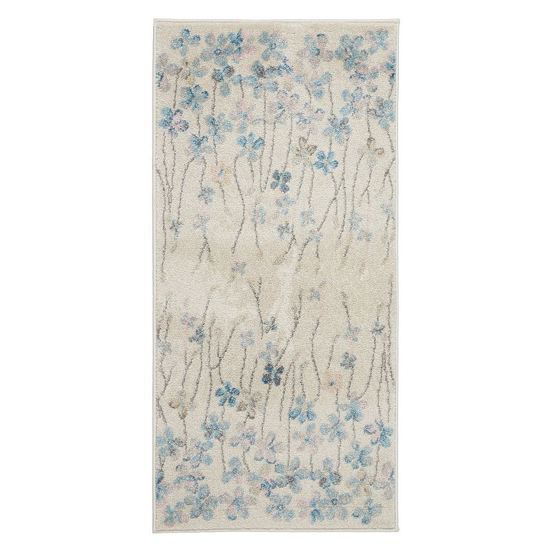Nourison Tranquil Belle Rug, White, 6X9 Ft