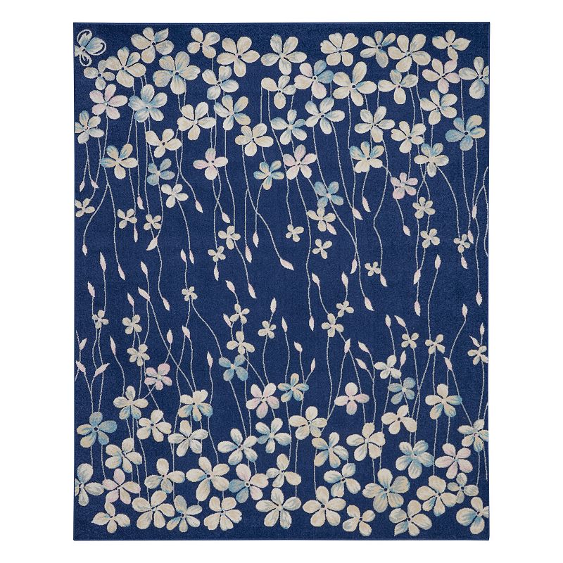 Nourison Tranquil Belle Rug, Blue, 6X9 Ft