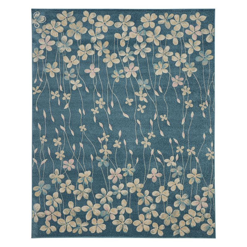 Nourison Tranquil Belle Rug, Blue, 6X9 Ft