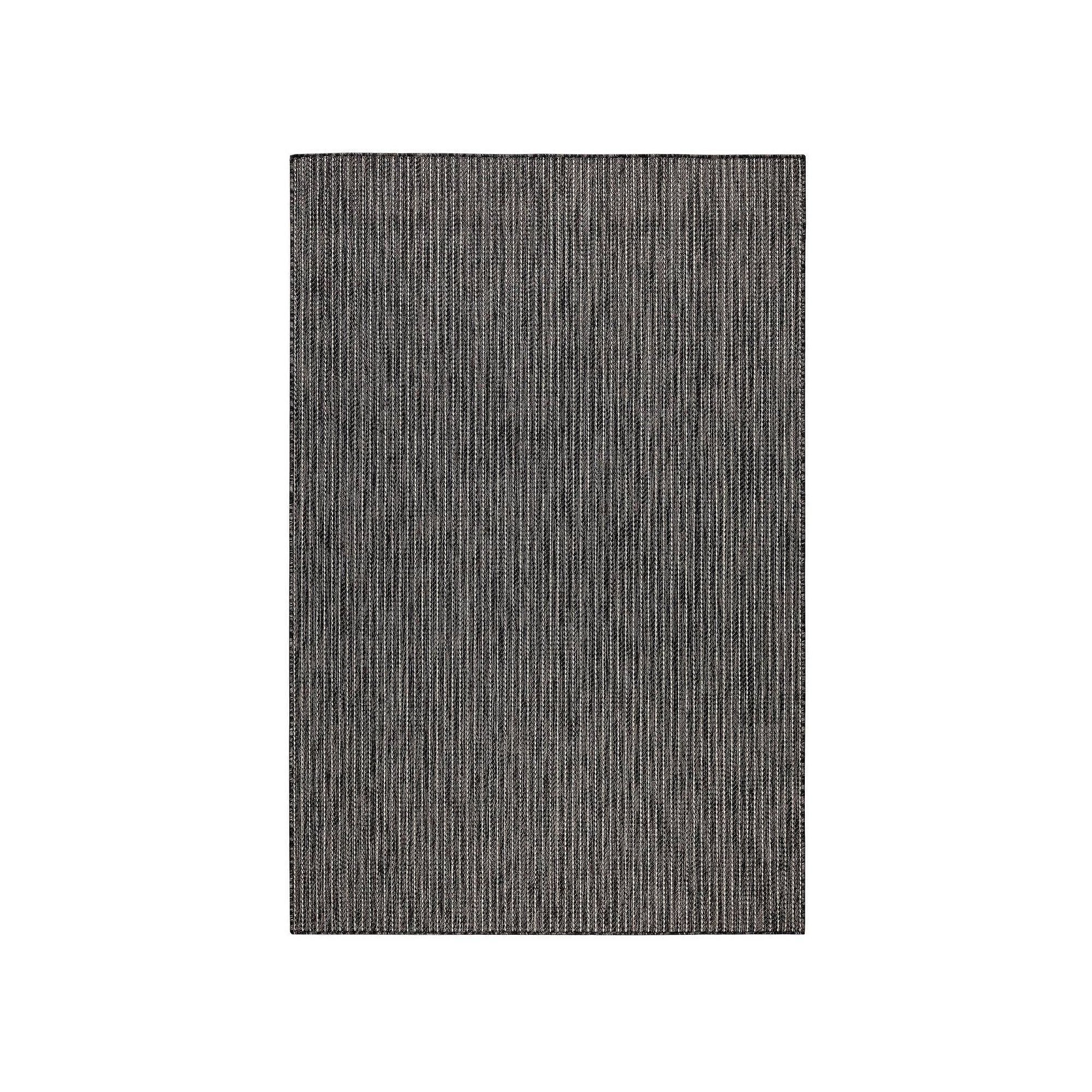 Liora Manne Carmel Textured Stripe Indoor Outdoor Rug, Black