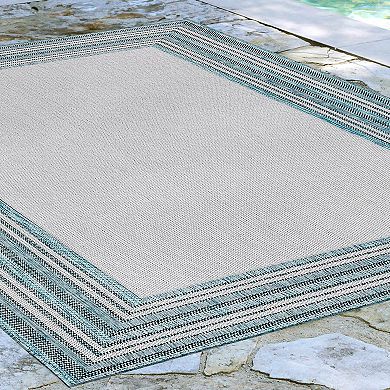 Liora Manne Carmel Multi Border Indoor Outdoor Rug