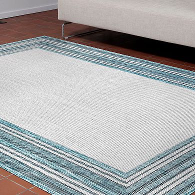 Liora Manne Carmel Multi Border Indoor Outdoor Rug