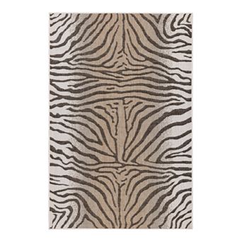 Liora Manne Carmel Zebra Pattern Indoor Outdoor Rug