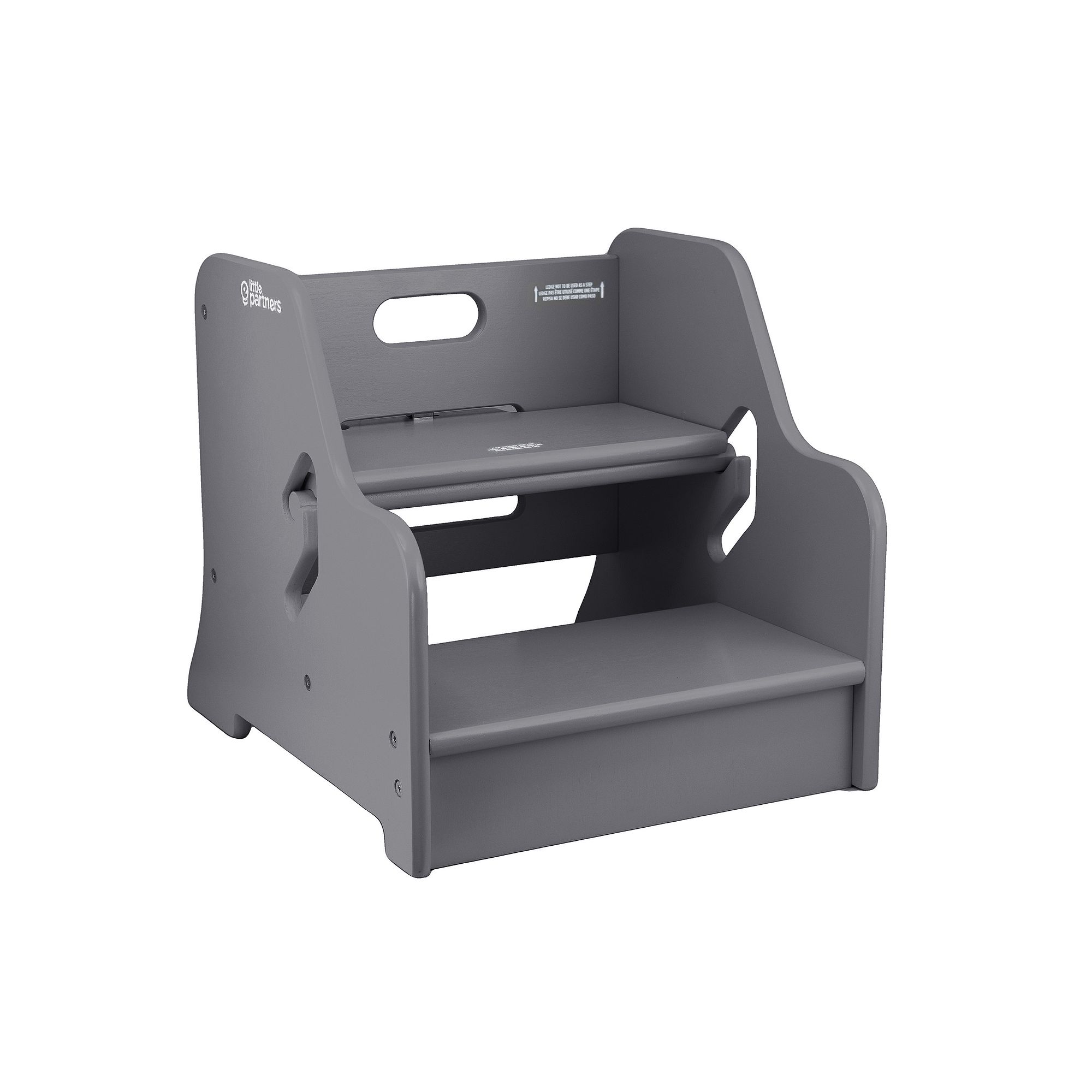 Little Partners StepUp Wood Step Stool, Gray