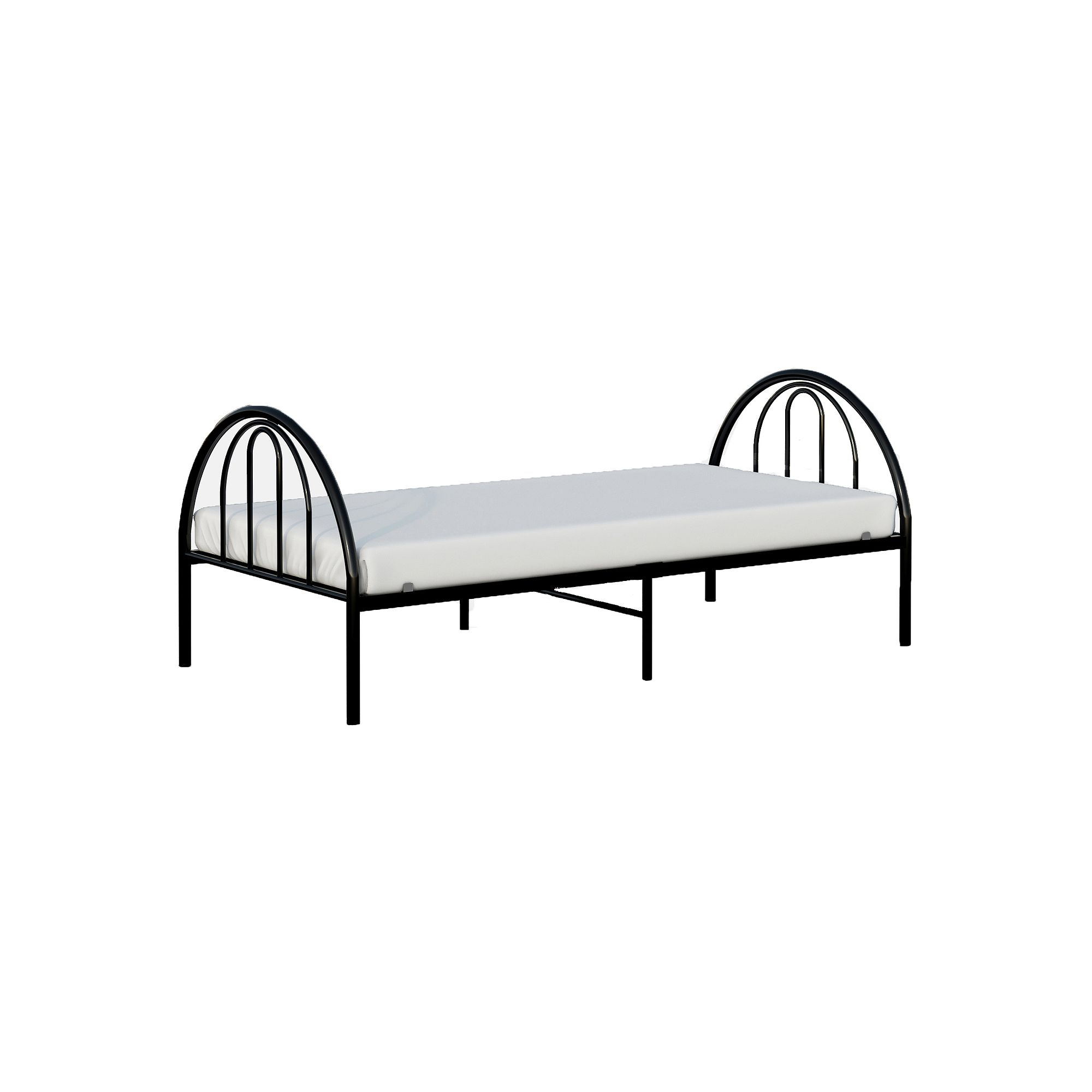 BK Furniture Brooklyn Metal Twin Bed, Black
