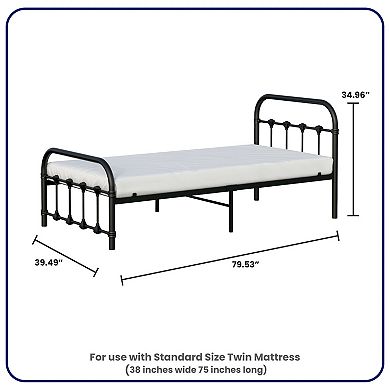 BK Furniture Melissa Metal Twin Bed