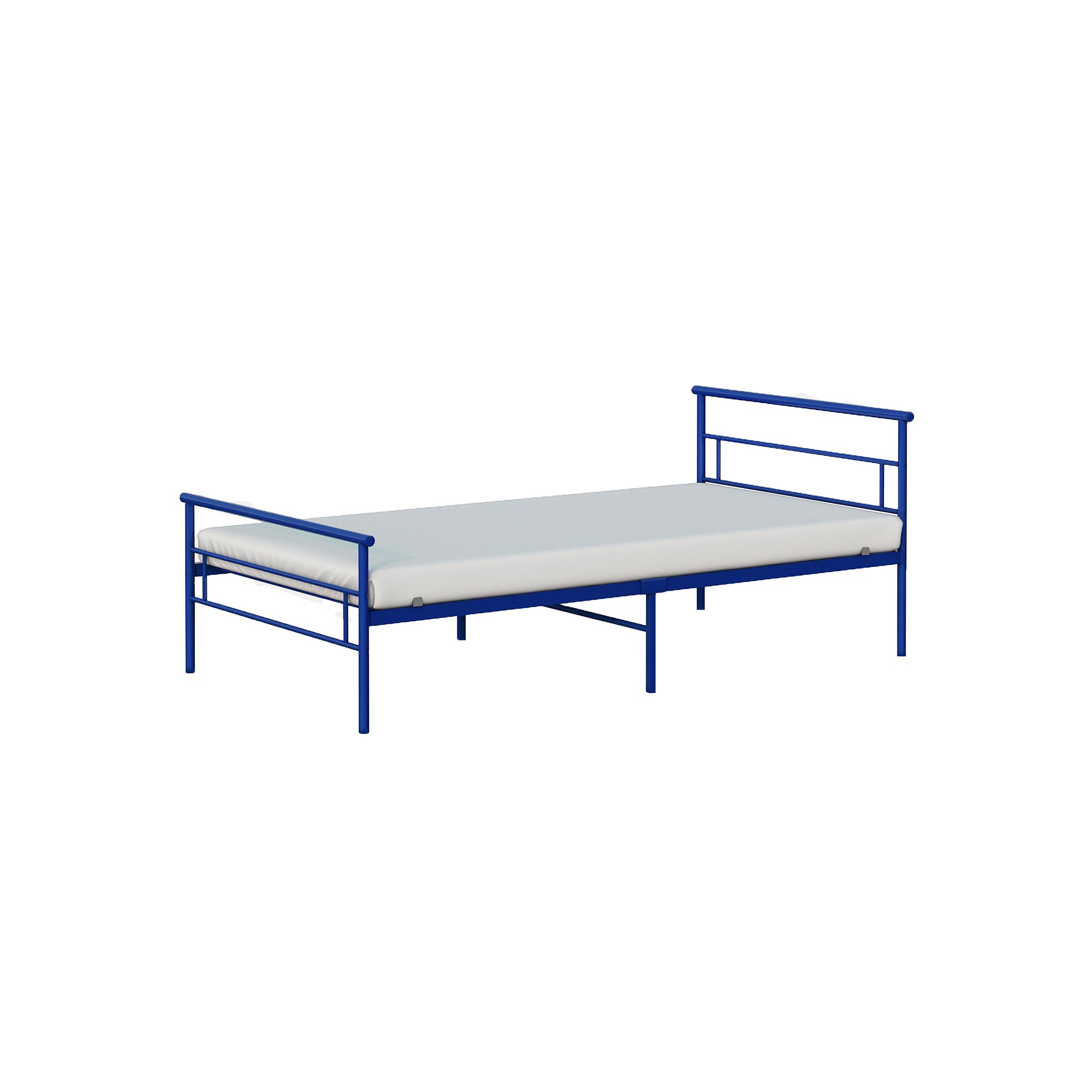 BK Furniture Seattle Metal Twin Bed Frame, Blue
