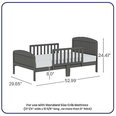 BK Furniture Harrisburg Toddler Bed with Safety Rails
