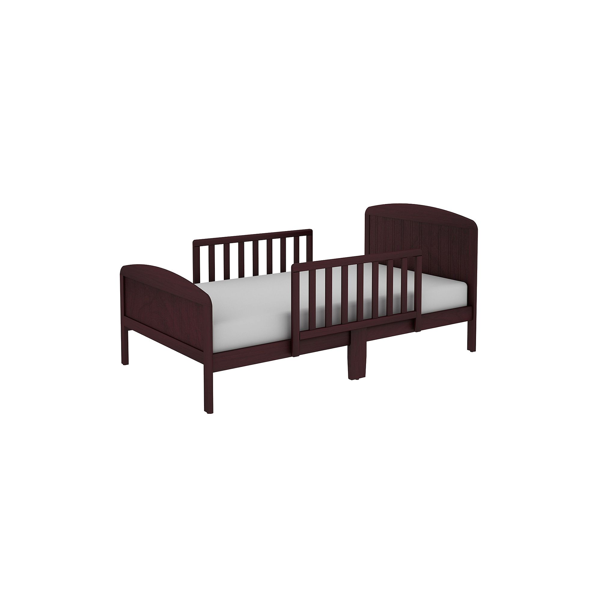 BK Furniture Harrisburg Toddler Bed with Safety Rails, Brown