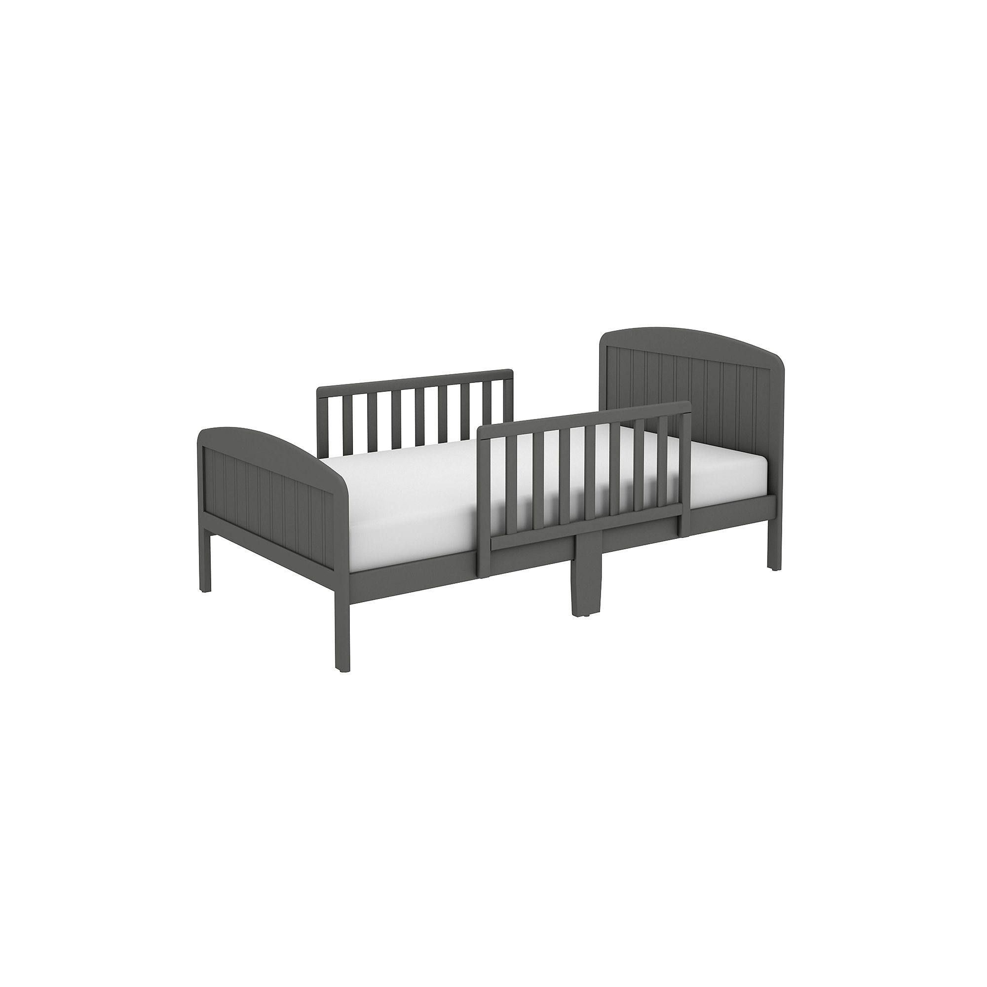 BK Furniture Harrisburg Toddler Bed with Safety Rails, Gray
