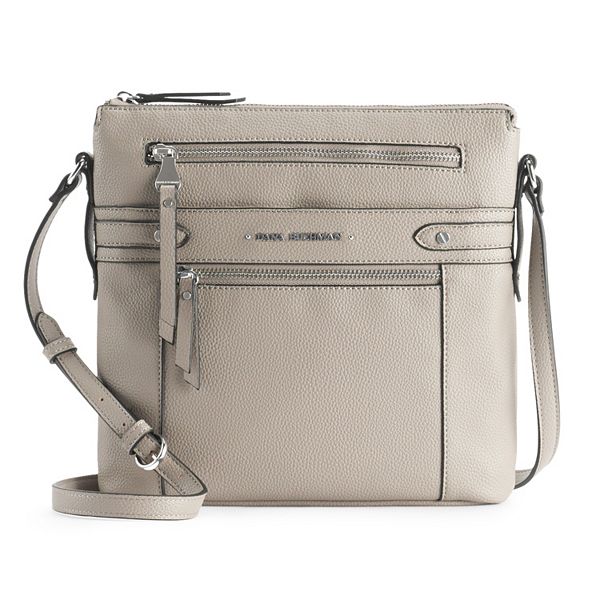 Dana Buchman Beige and Leather Shoulder Bag