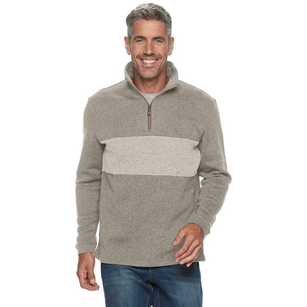 Men's Haggar® Quarter-Zip Sweater Fleece Pullover