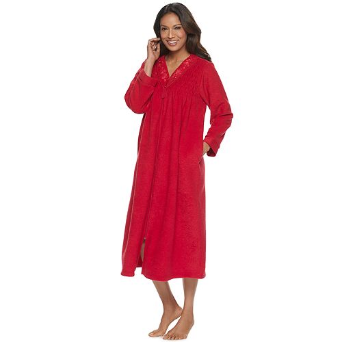 Download Women's Miss Elaine Essentials Brushed Back Terry Long Robe
