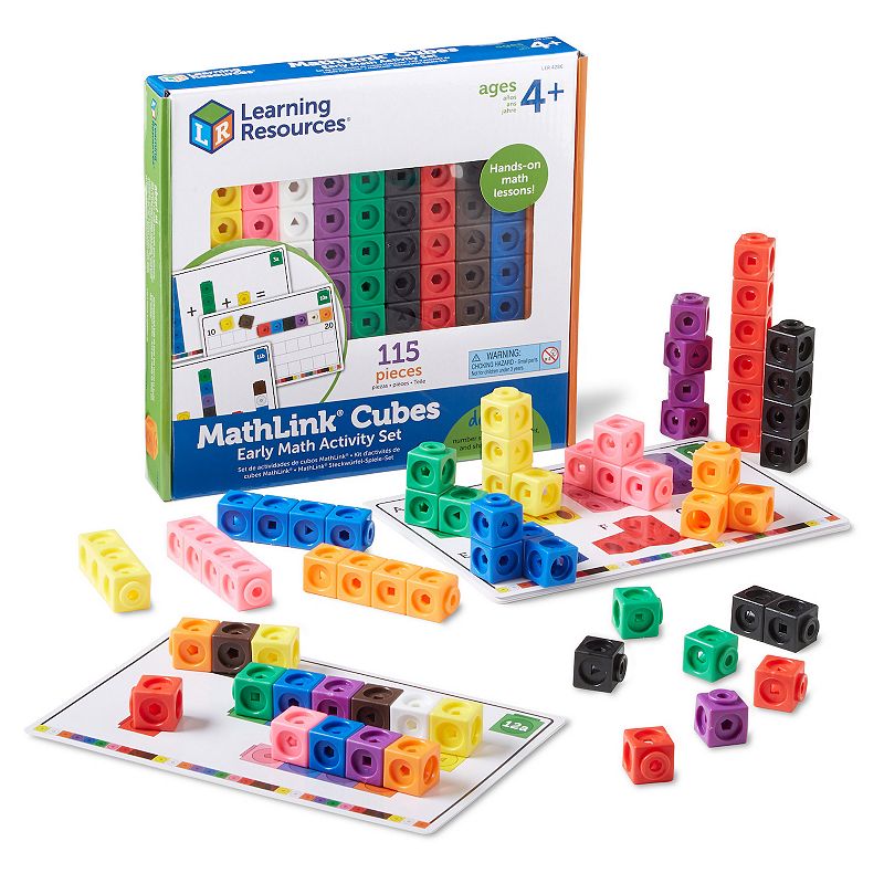 Learning Resources MathLink Cubes Early Math Activity Set, Multicolor