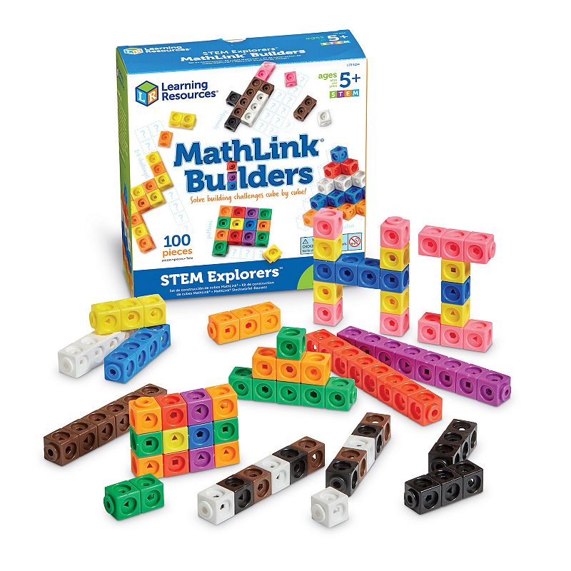 Learning Resources STEM Explorers MathLink Builders, Multicolor