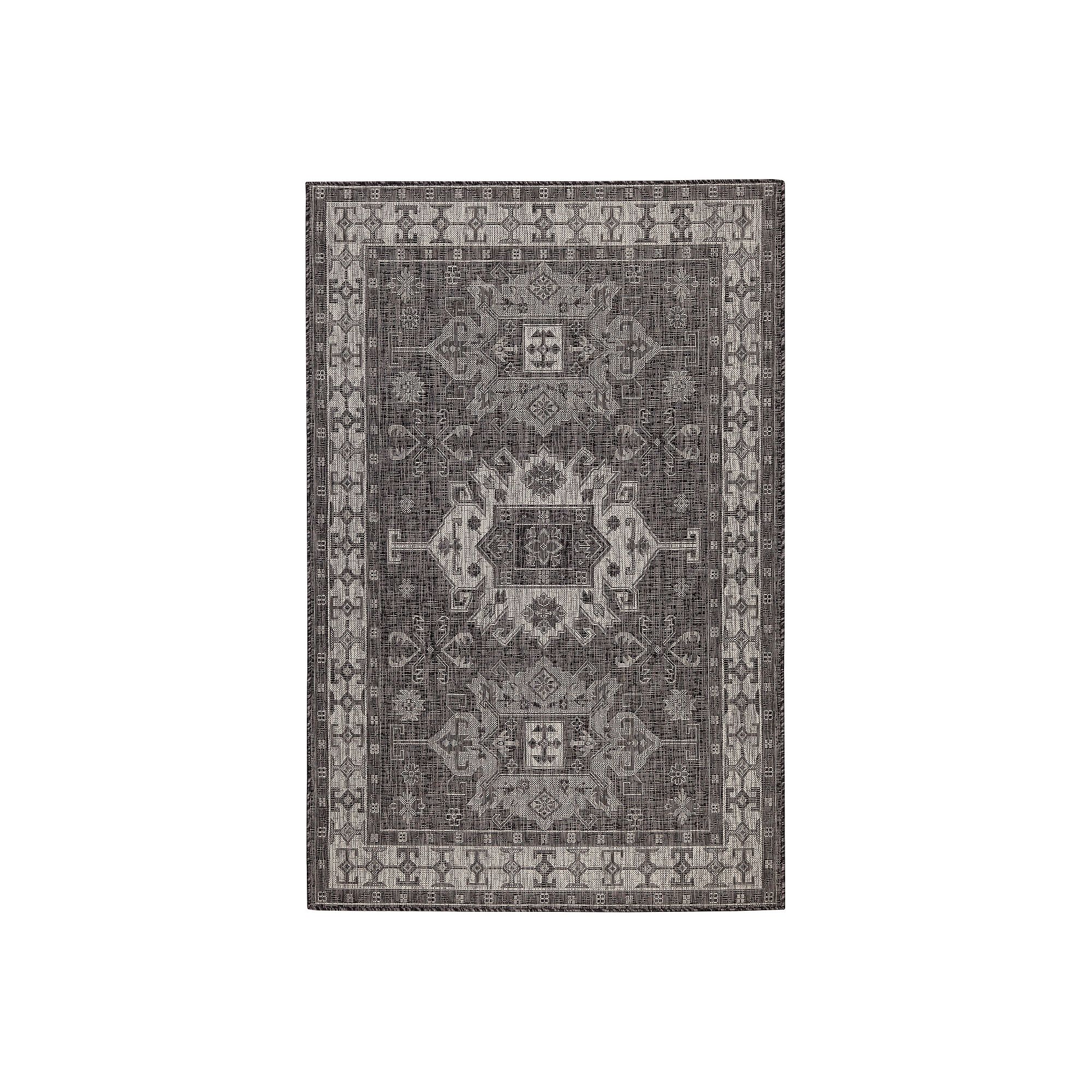 Liora Manne Carmel Kilim Indoor / Outdoor Area Rug, Black