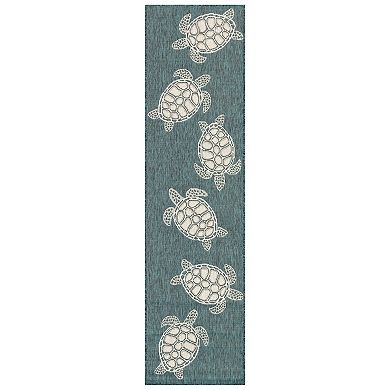 Liora Manne Carmel Sea Turtles Indoor Outdoor Rug