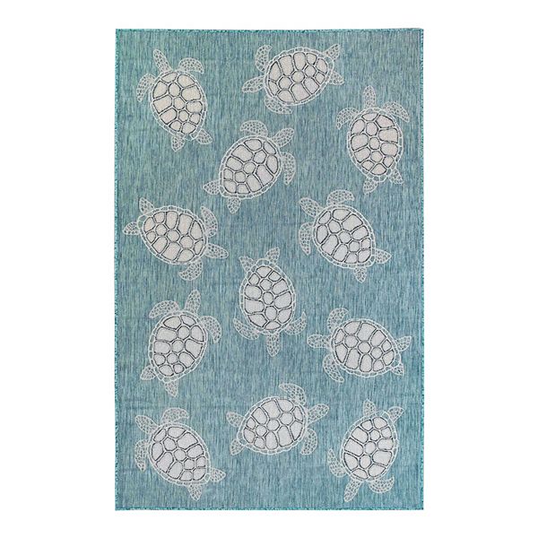 Liora Manne Carmel Sea Turtles Indoor Outdoor Rug