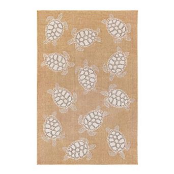 Liora Manne Carmel Sea Turtles Indoor Outdoor Rug