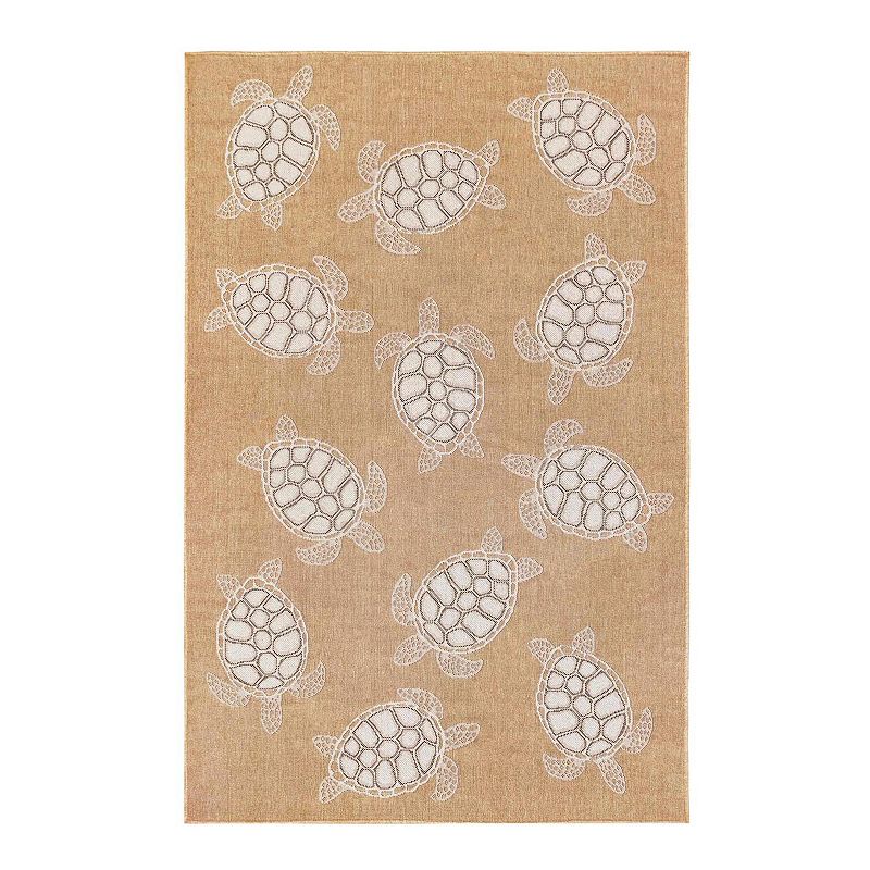 Liora Manne' Carmel Seaturtles 1'11" x 4'11" Runner Outdoor Area Rug