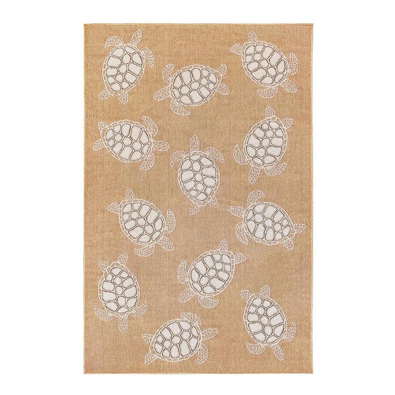 Liora Manne' Carmel Seaturtles 1'11" x 4'11" Runner Outdoor Area Rug