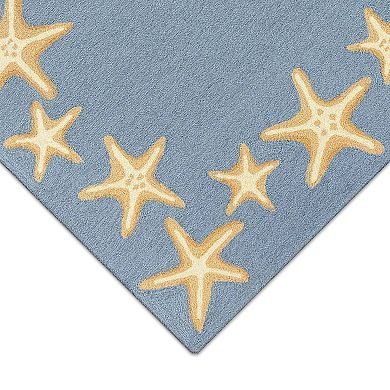 Liora Manne Capri Starfish Border Indoor Outdoor Rug