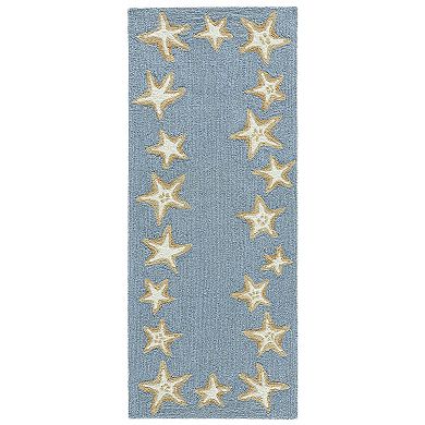 Liora Manne Capri Starfish Border Indoor Outdoor Rug