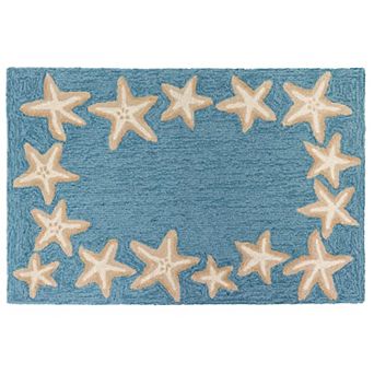 Liora Manne Capri Starfish Border Indoor Outdoor Rug