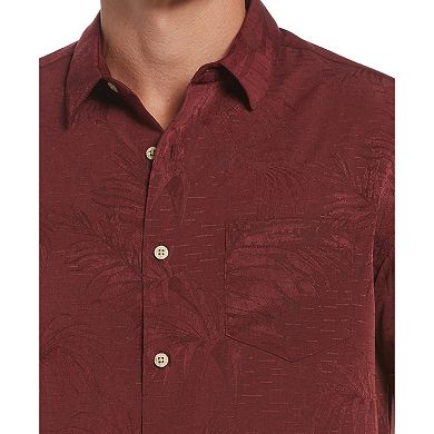 Men's Cubavera Classic-Fit Jacquard Tropical Button-Down Shirt