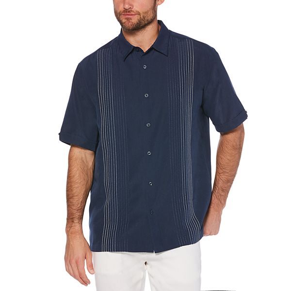 Men's Cubavera Classic-Fit Textured Ombre Embroidered Button-Down Shirt