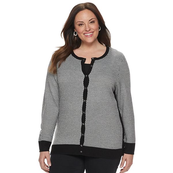 Plus Size Croft & Barrow® Textured Extra Cozy Cardigan