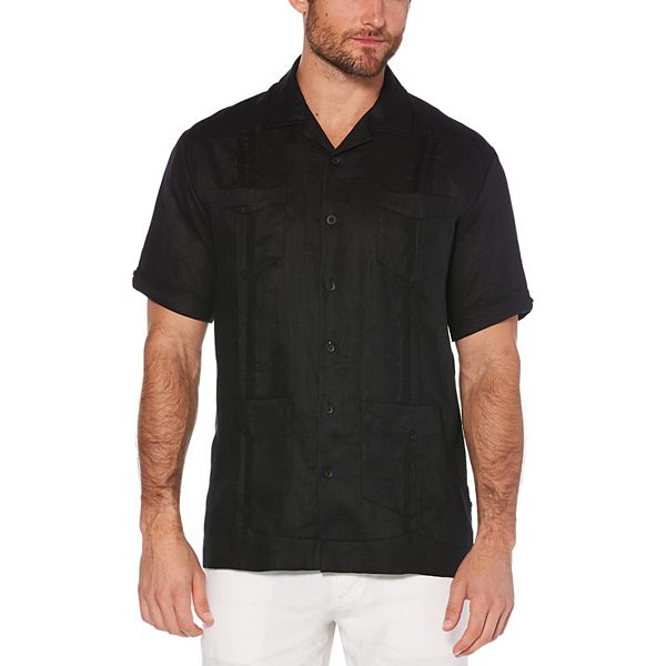 Cubavera Men's Four-Pocket Mini Pintuck Long Sleeve Button-Down Guayabera Shirt