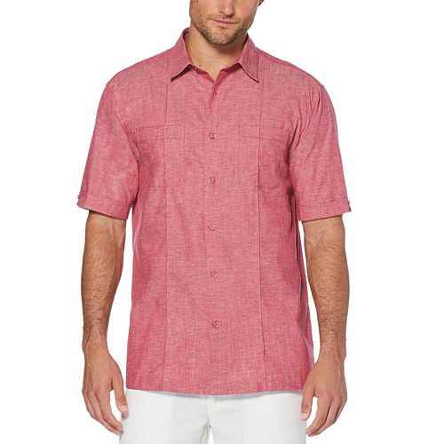 Men's Cubavera Classic-Fit Linen-Blend Pintuck Button-Down Shirt