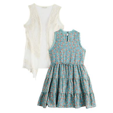 Girls' Knitworks Casual Sleeveless 2-Piece Dress