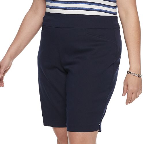 Plus Size Croft & Barrow® PullOn Bermuda Shorts