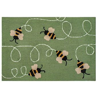 Liora Manne Frontporch Buzzy Bees Indoor Outdoor Rug