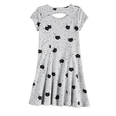 Girls 4-12 Jumping Beans® Keyhole-Back Print Dress