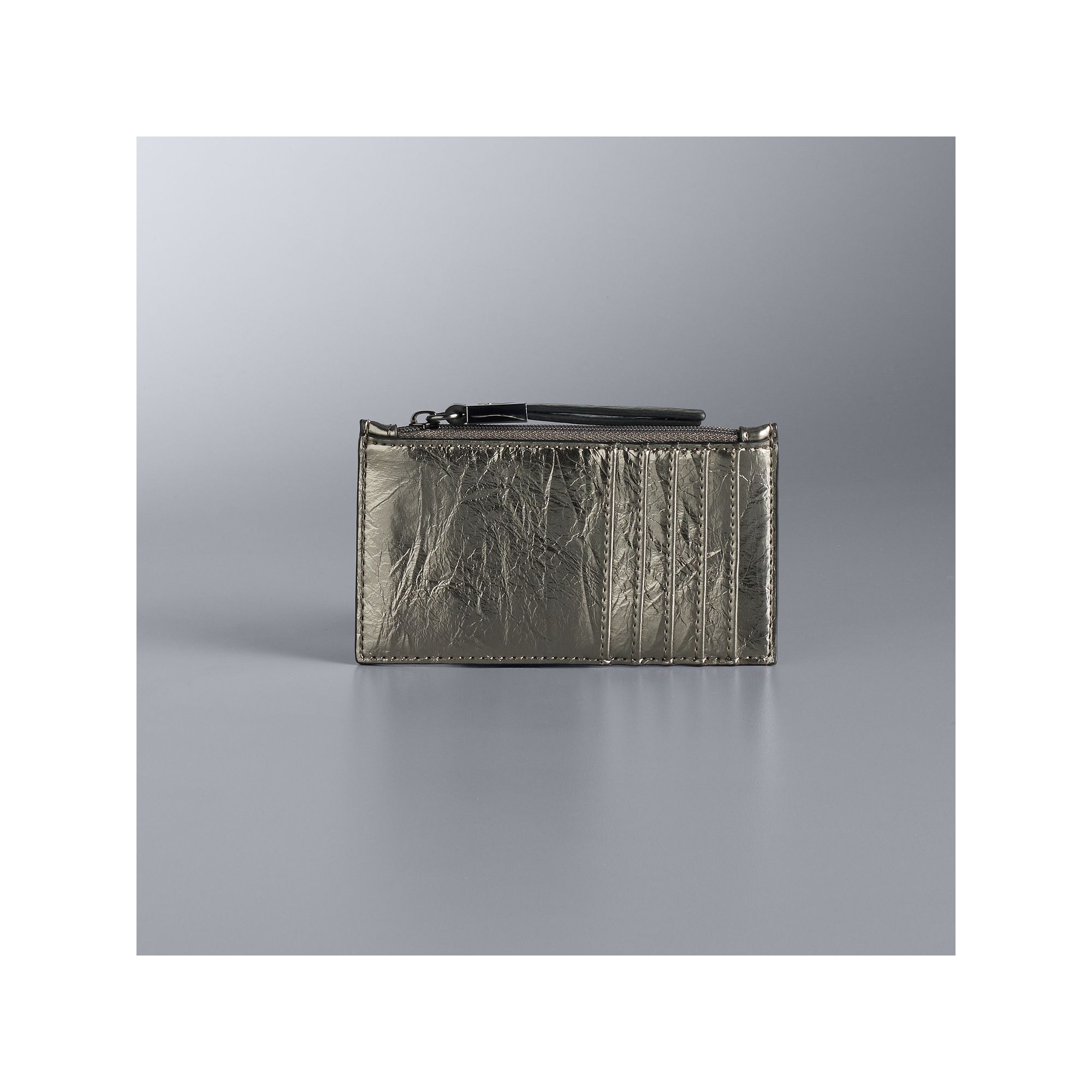 Simply Vera Vera Wang Amboy Wallet, Silver Crackle