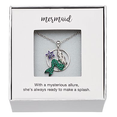 Crystal Mermaid Pendant Necklace