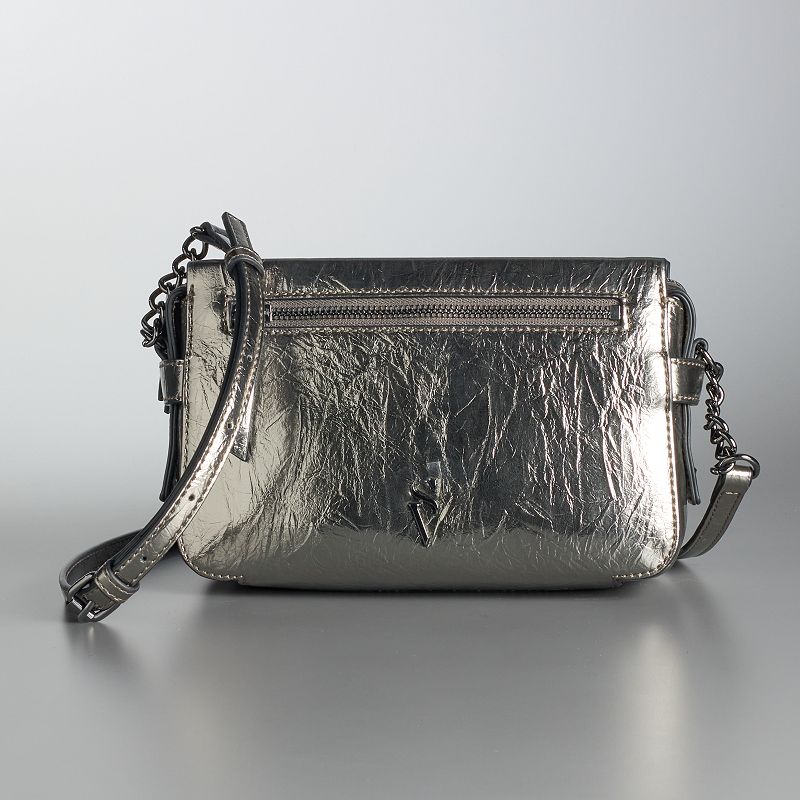 Simply Vera Vera Wang Sintra Crossbody Bag, Silver Crackle
