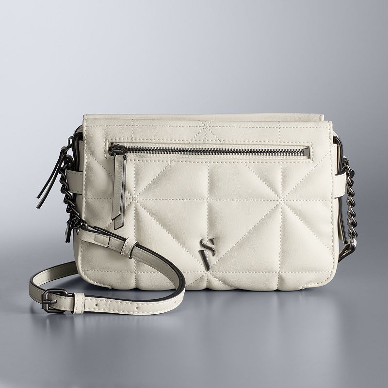 Simply Vera Vera Wang Sintra Crossbody Bag, Silver Spirit