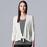 Women's Simply Vera Vera Wang Tie-Front Mesh Cardigan