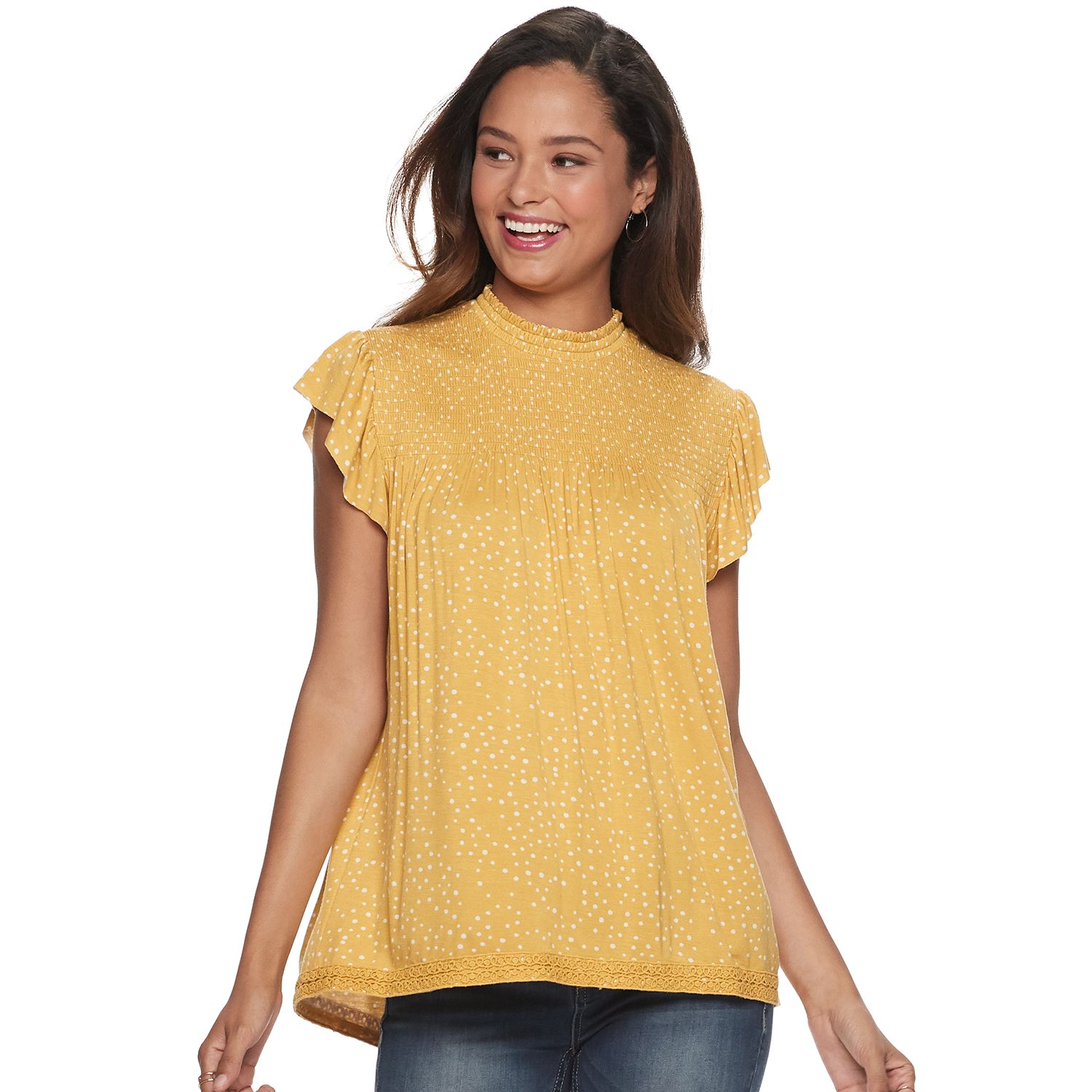 cute mock neck tops