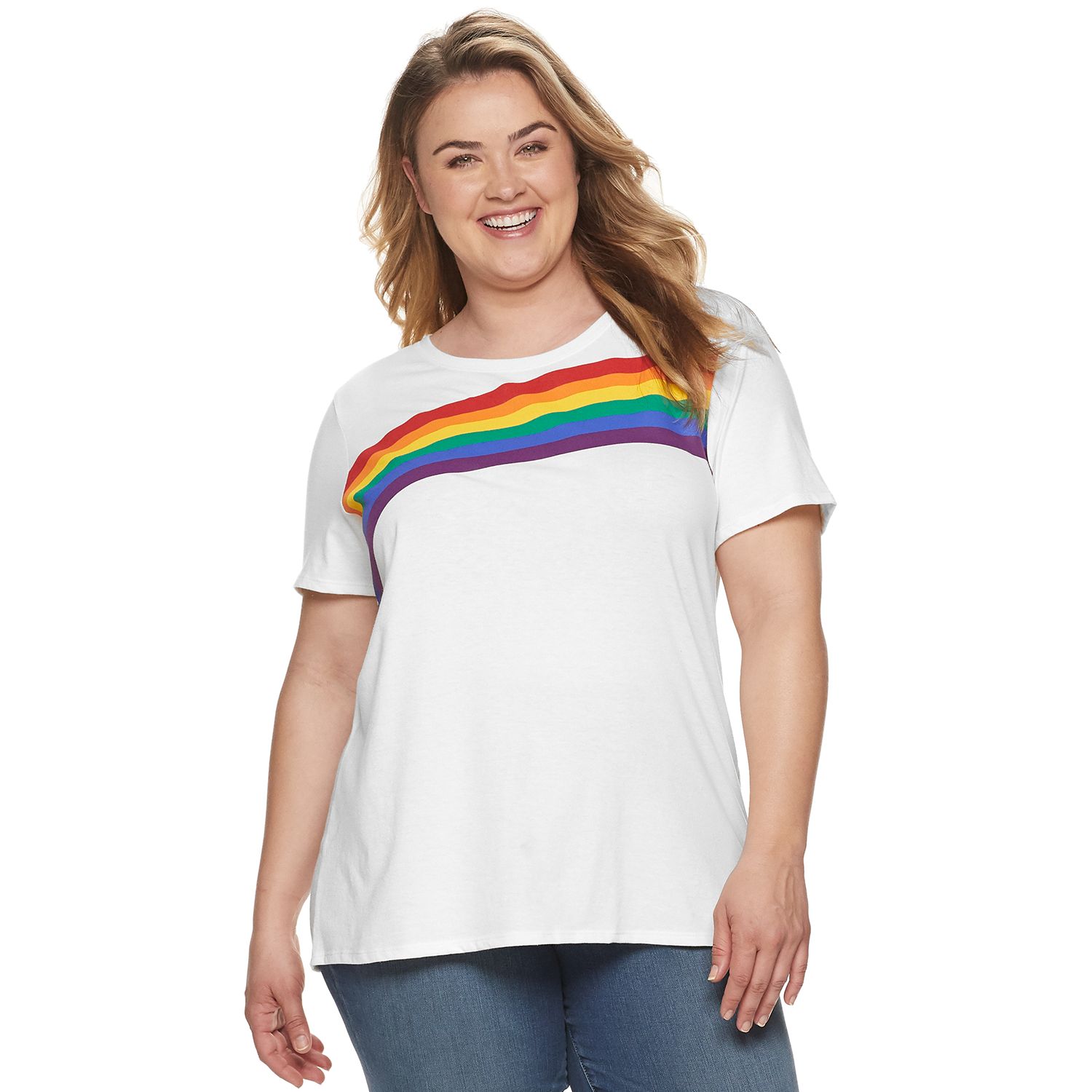 rainbow plus size jeans