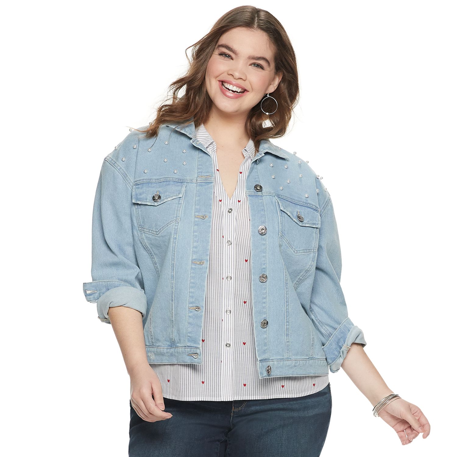 kohl's plus size denim jacket